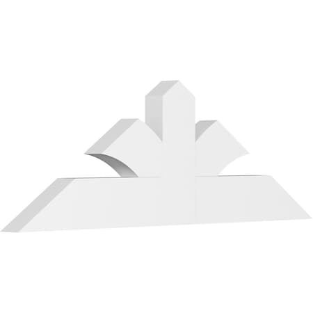 Ekena Millwork Richland Architectural Grade PVC Gable Bracket, 36"W x 12"H x 2"D x 4"F, 8/12 Pitch GBP036X12X0204RIC00